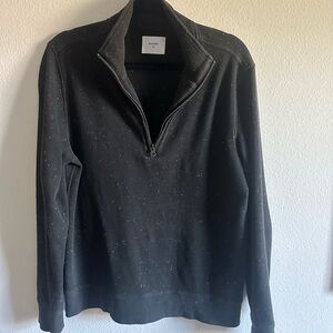 Billy Reid speckled Brown quarter Zip-Up Sweater